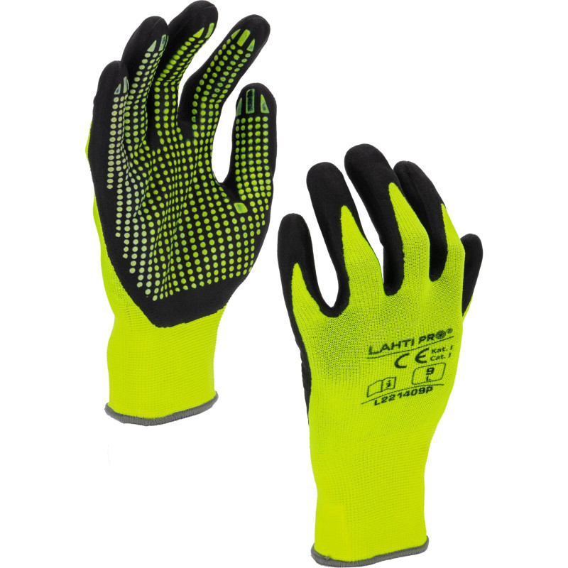 R  rękawice nitr.żółto-czar LAHTI